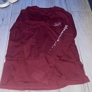 Burgundy Vineyard Vines Long Sleeve Whale T-Shirt